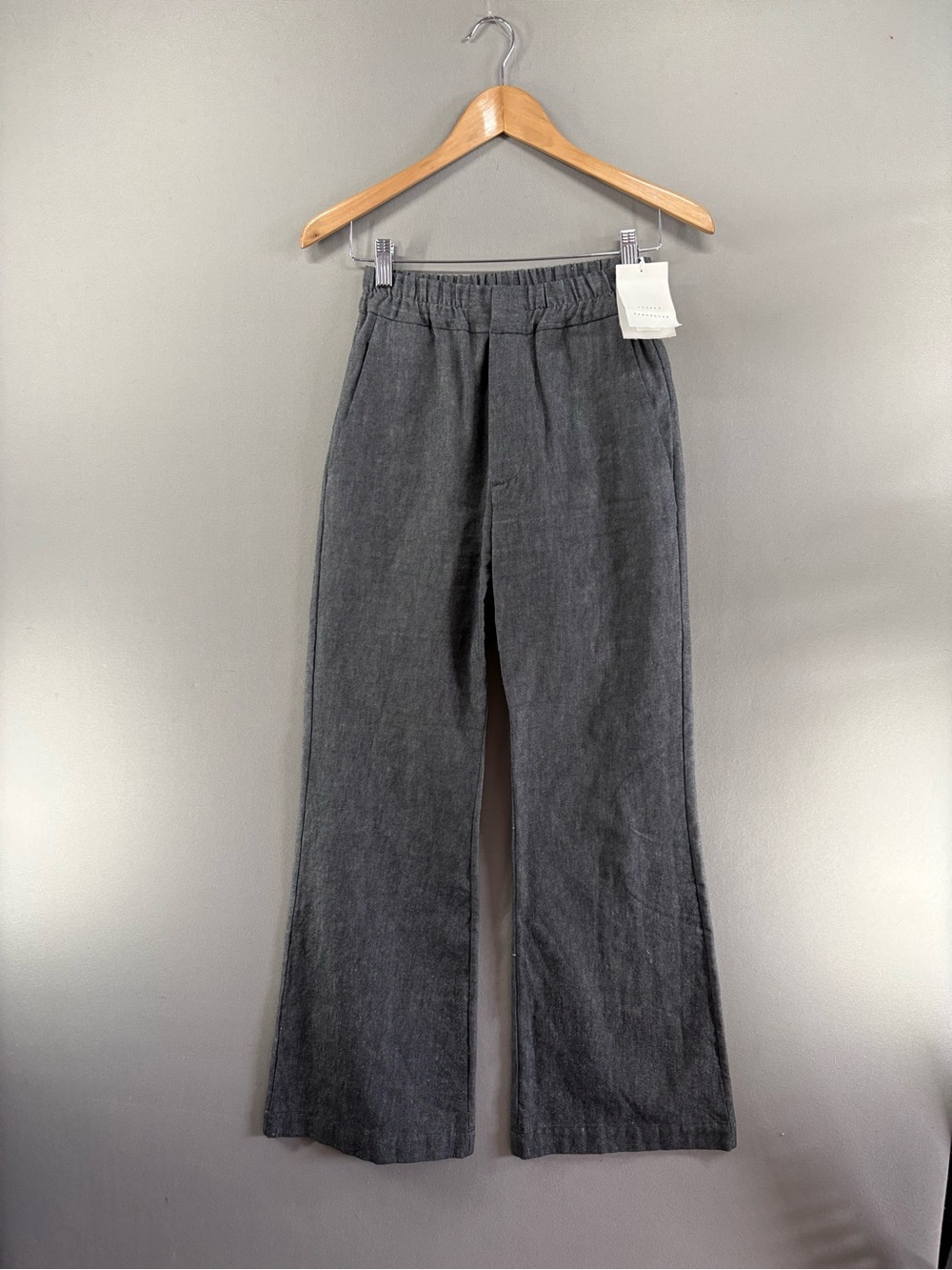 Lauren Manoogian Women Flare Pants Linen/cotton Indigo Size 2 NWT